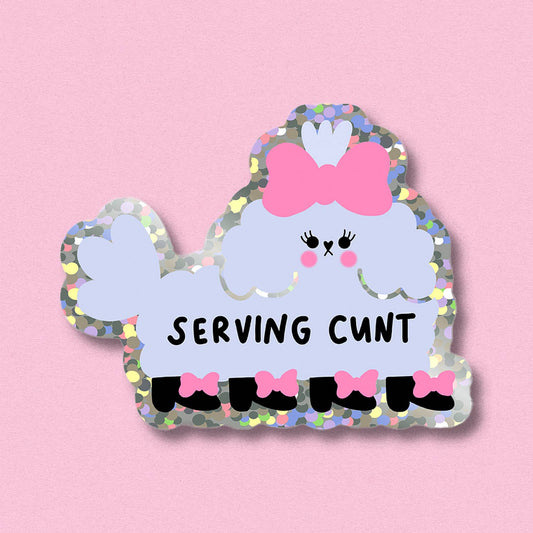 Sticker scintillant Serving Cunt