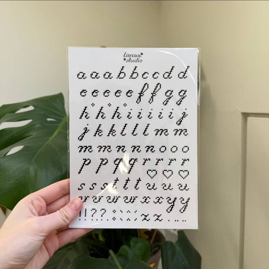 Planche de Stickers Lettres Pixel A5