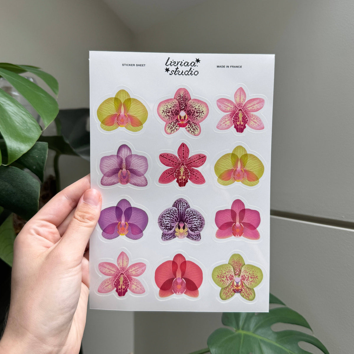 Planche de stickers A5 - ORCHIDÉES