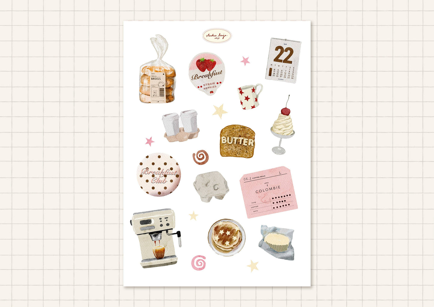 Planche de Stickers Breakfast Club