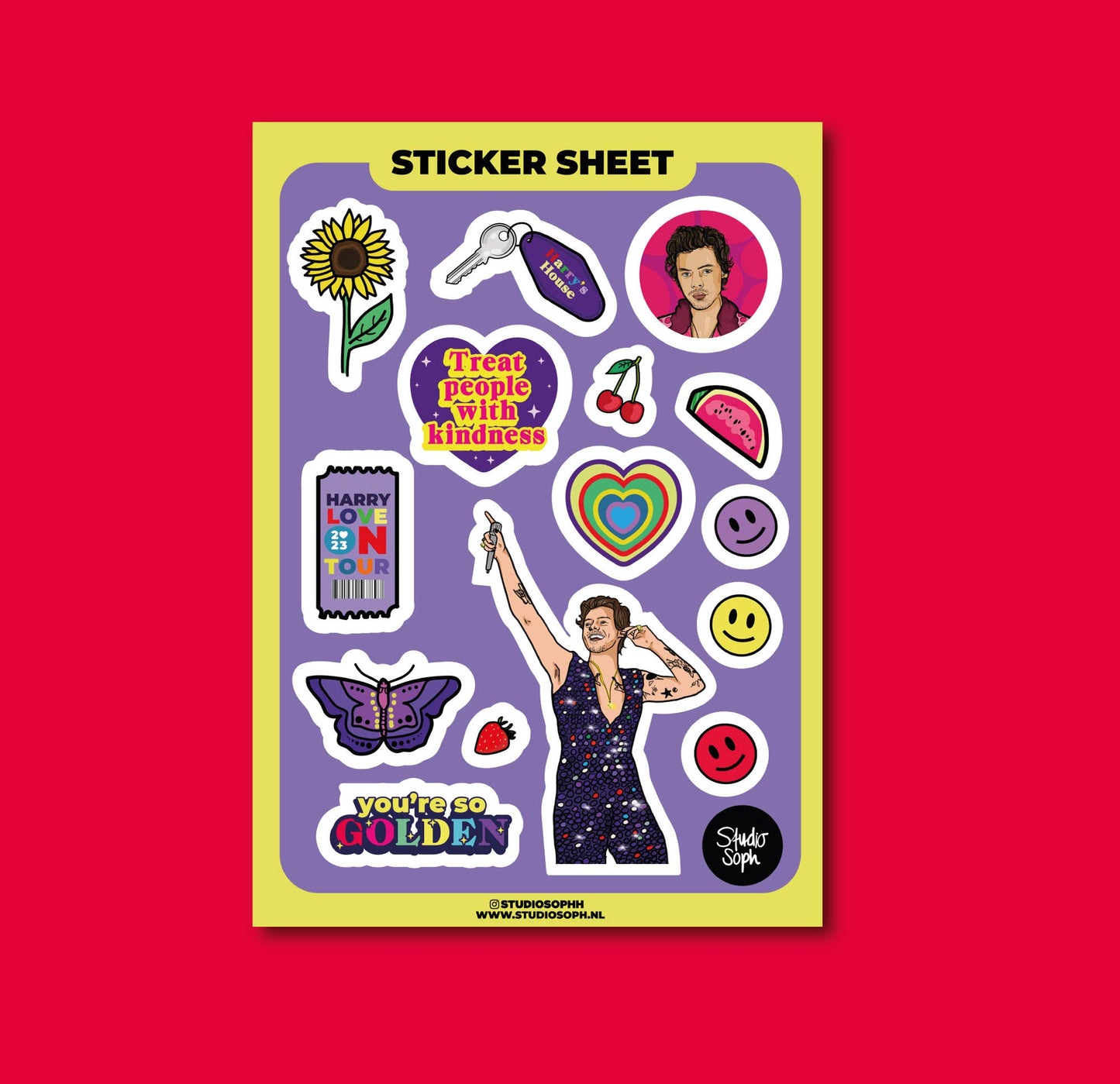 Planche de stickers A5 - Harry Golden