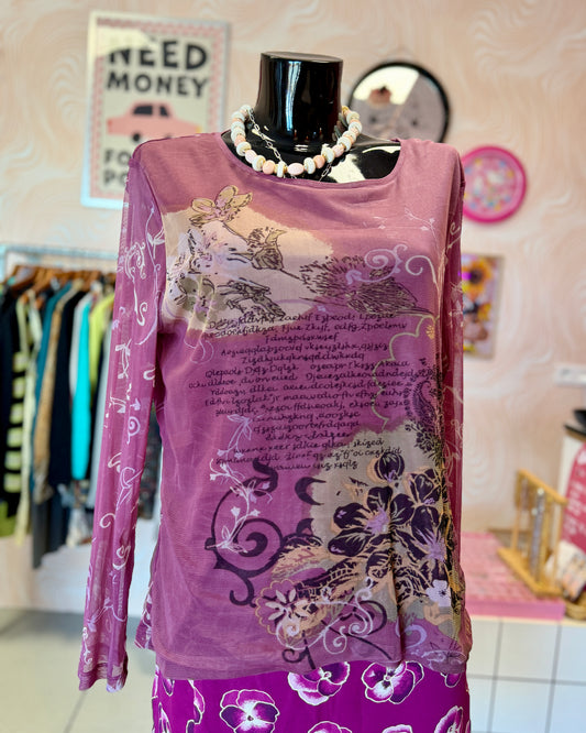 Top violet en mesh | T. L
