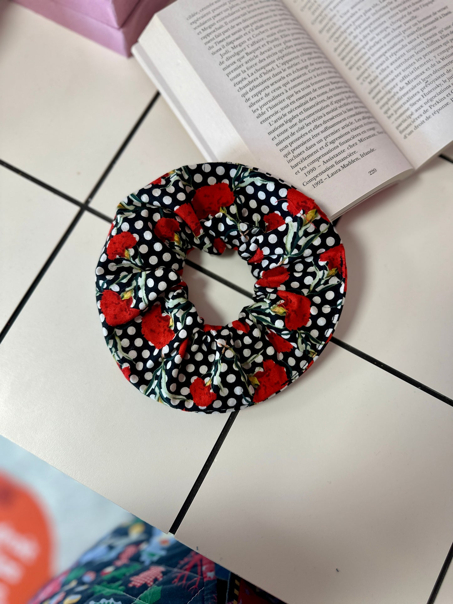 Big Scrunchie Pois & Roses