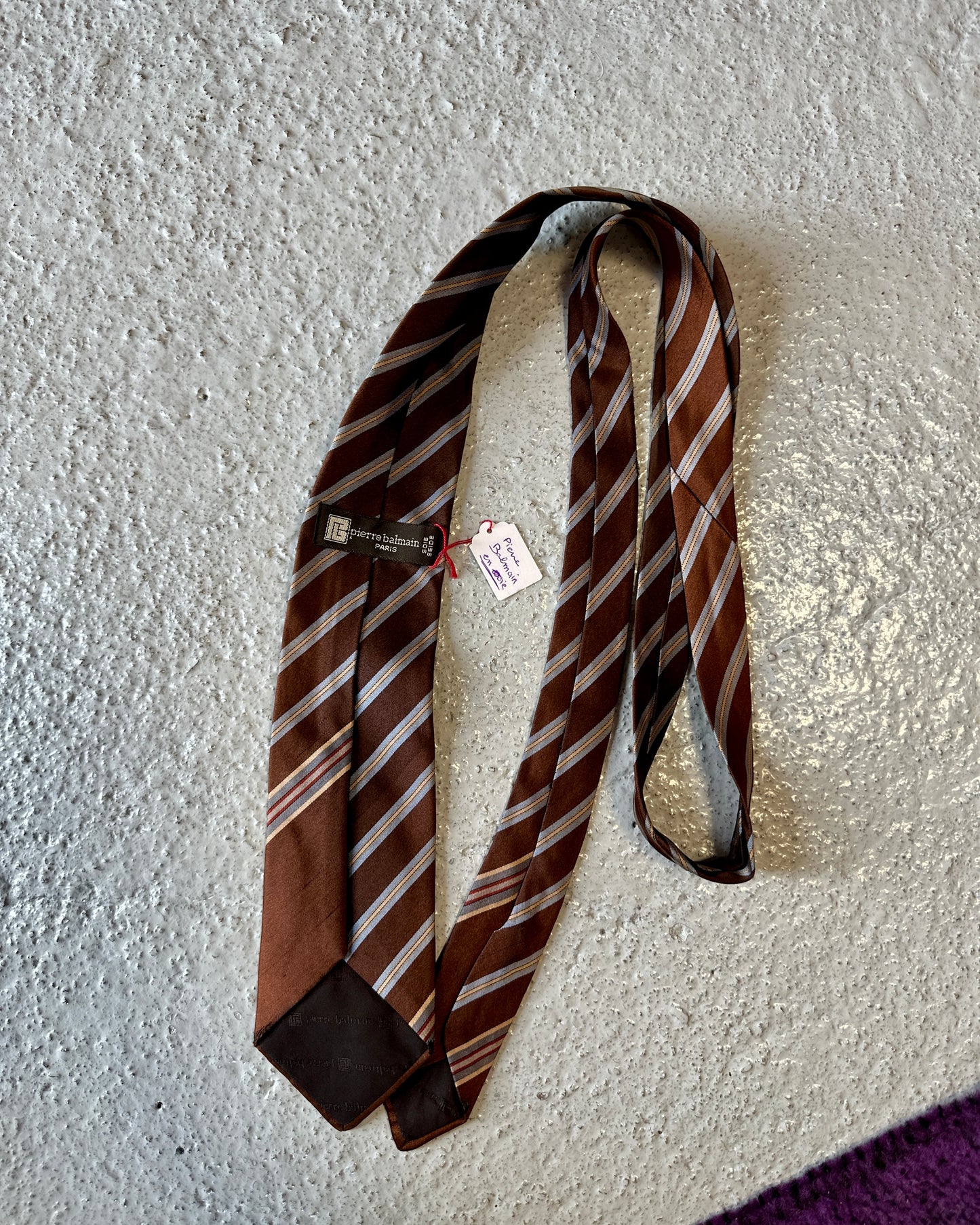 Cravate à rayures Pierre Balmain