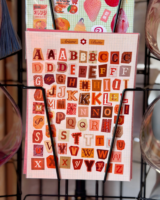 Planche de Stickers A5 - Alphabet d'Automne