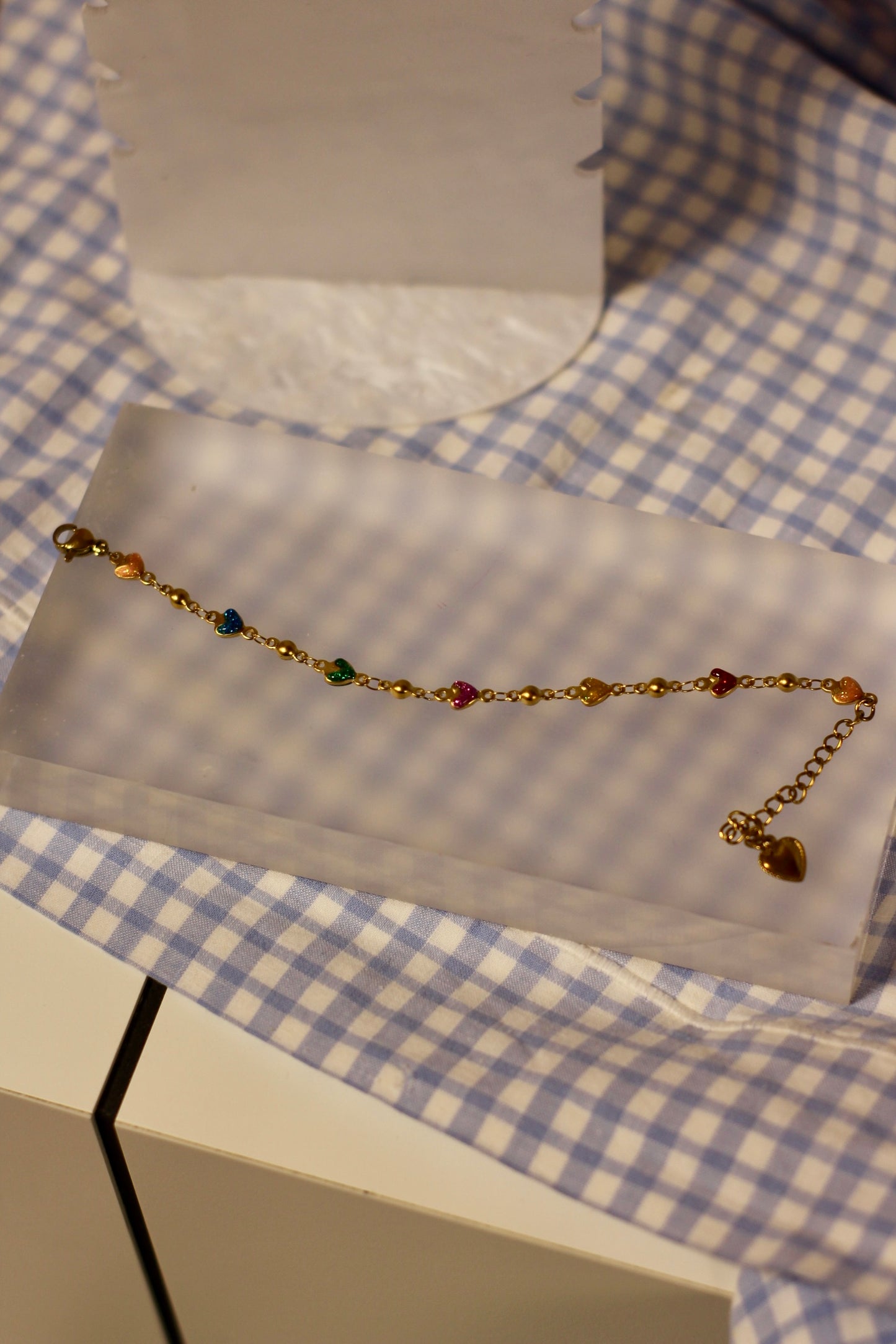 Bracelet Coeurs brillants multicolore