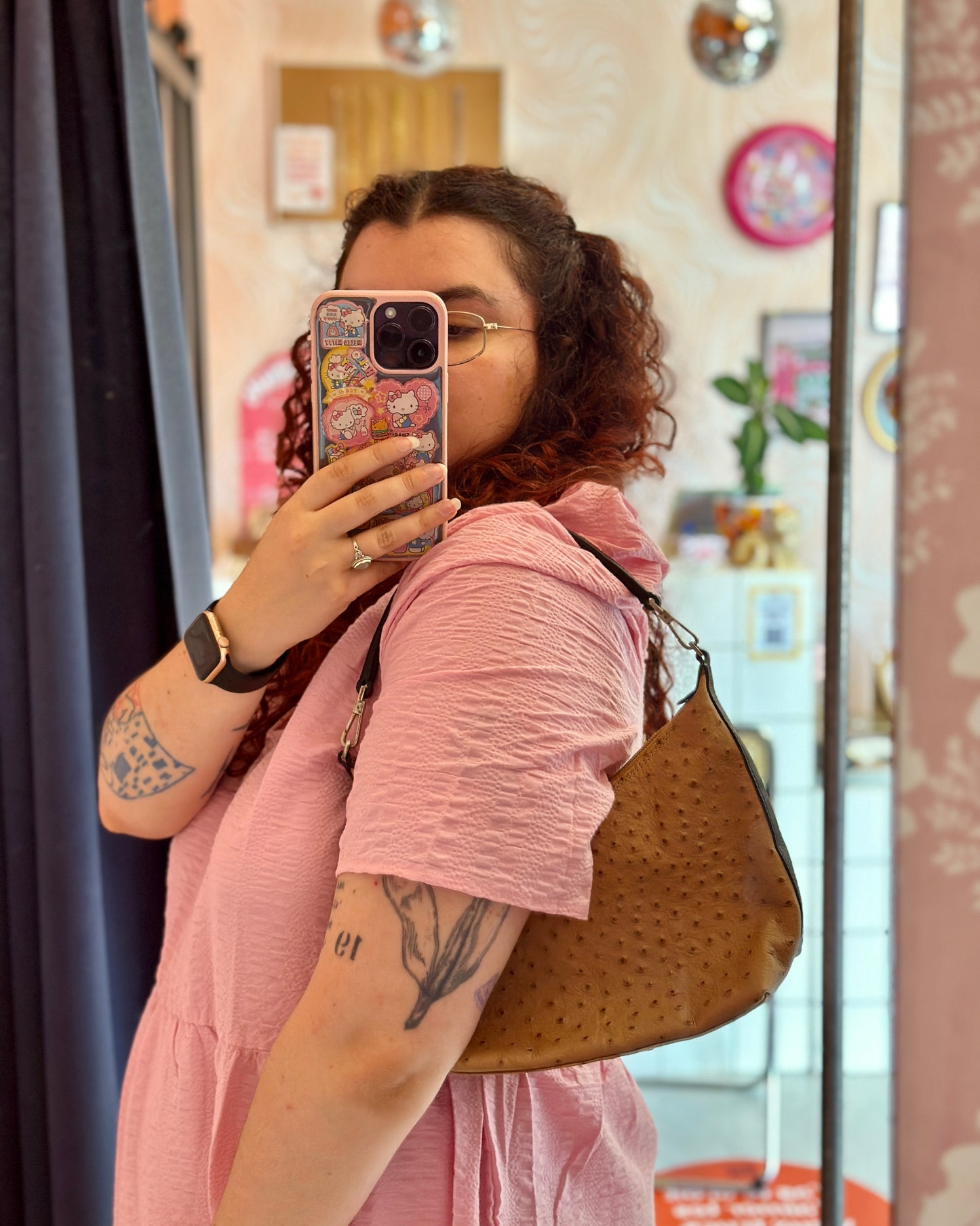 Sac baguette en cuir