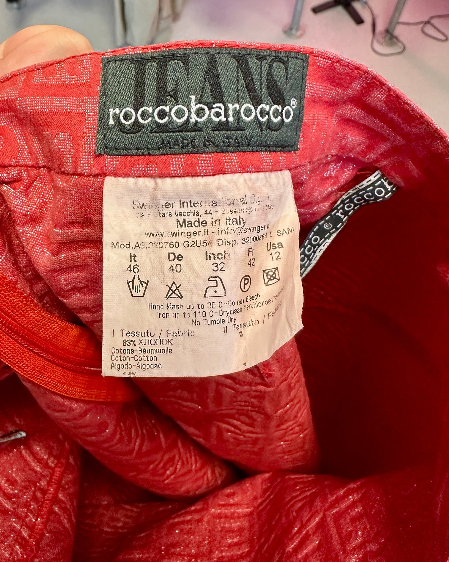 Jupe rouge monogramme | T. 38/40