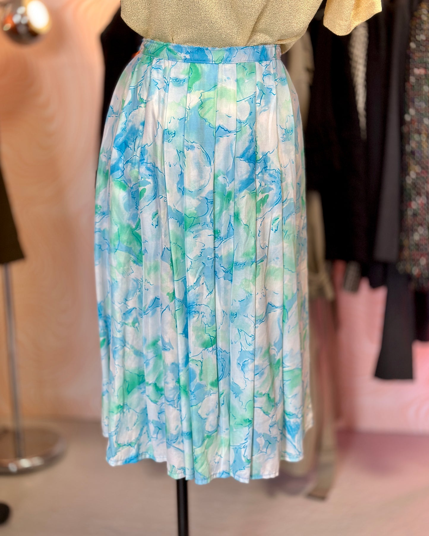Jupe plissée à fleurs pastel | T. 36