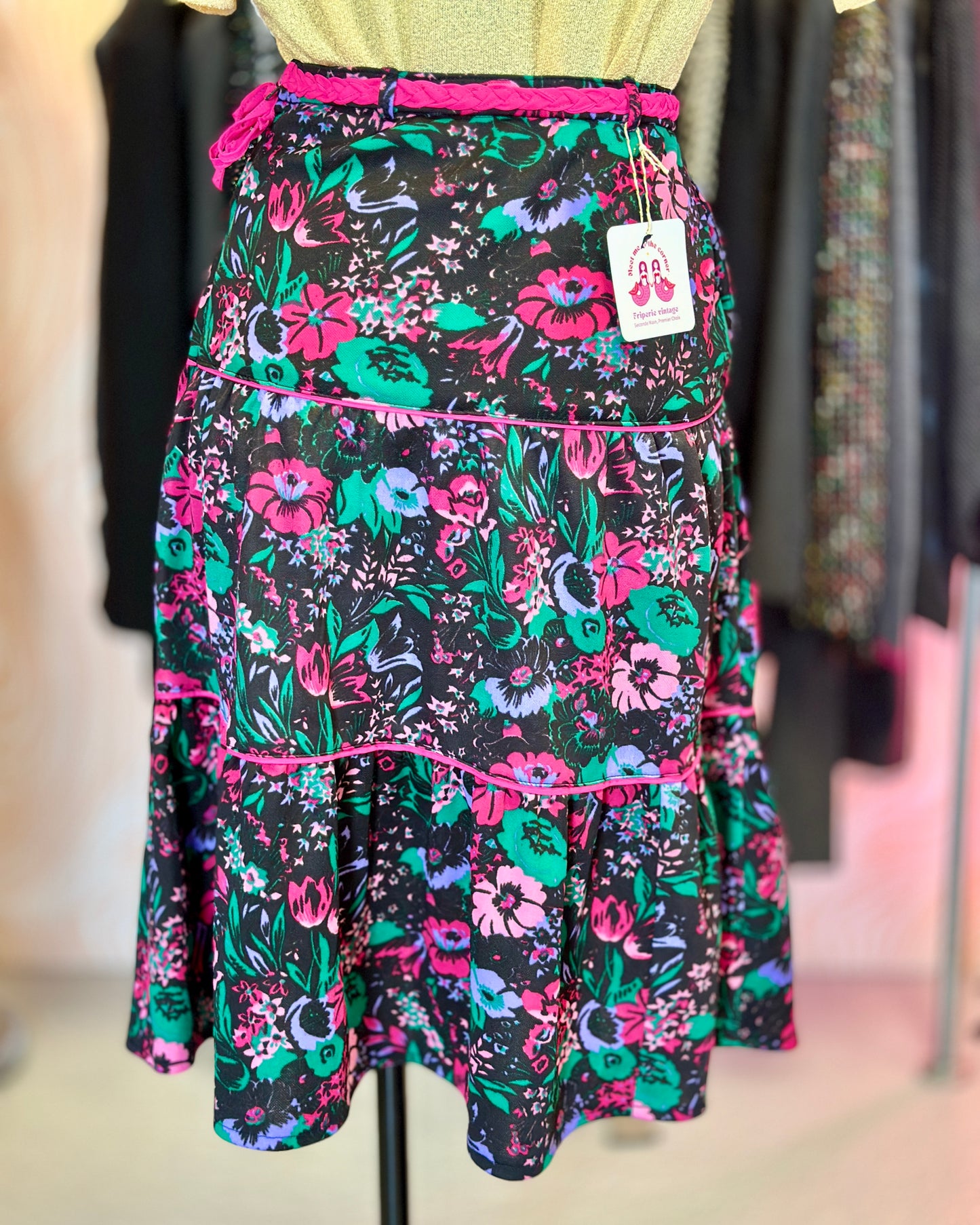 Jupe à volants à fleurs | T. 32