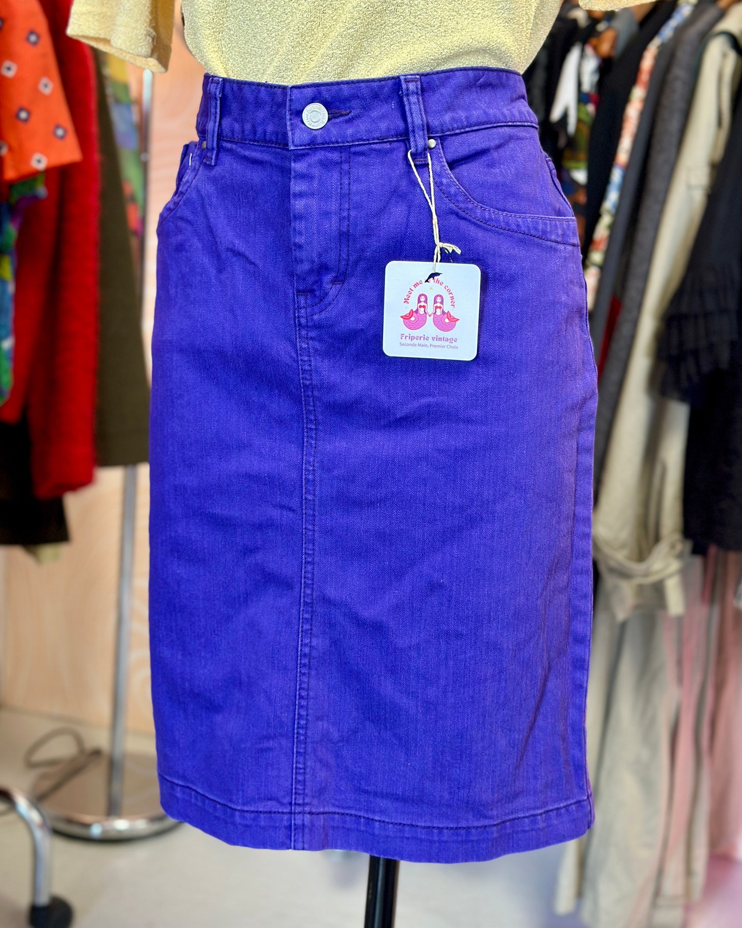Jupe en jean violette | T. 40