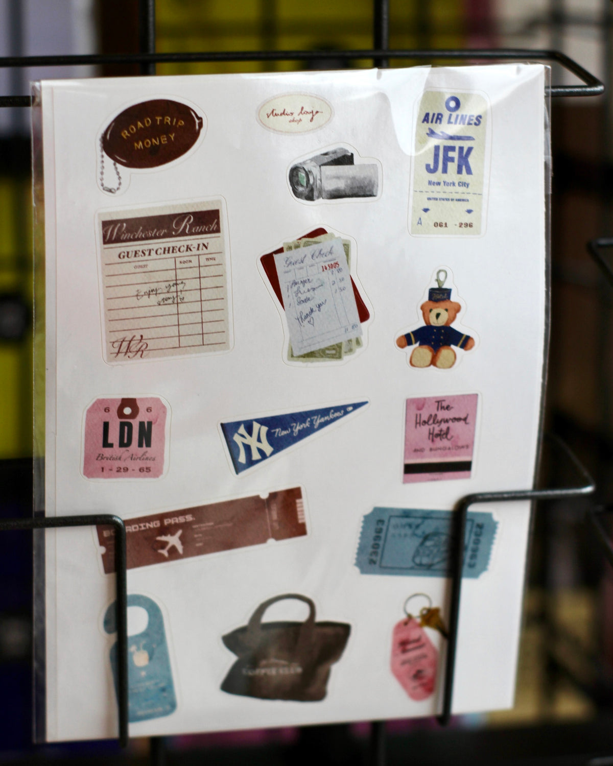 Planche de Stickers A5 - Junk Journal Trip