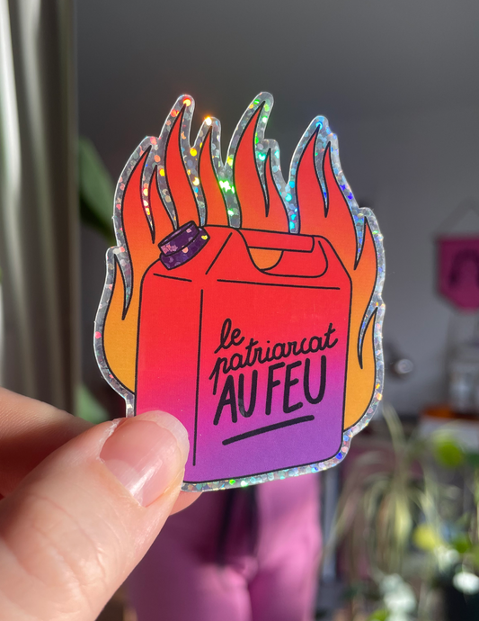 Sticker Le Patriarcat au feu