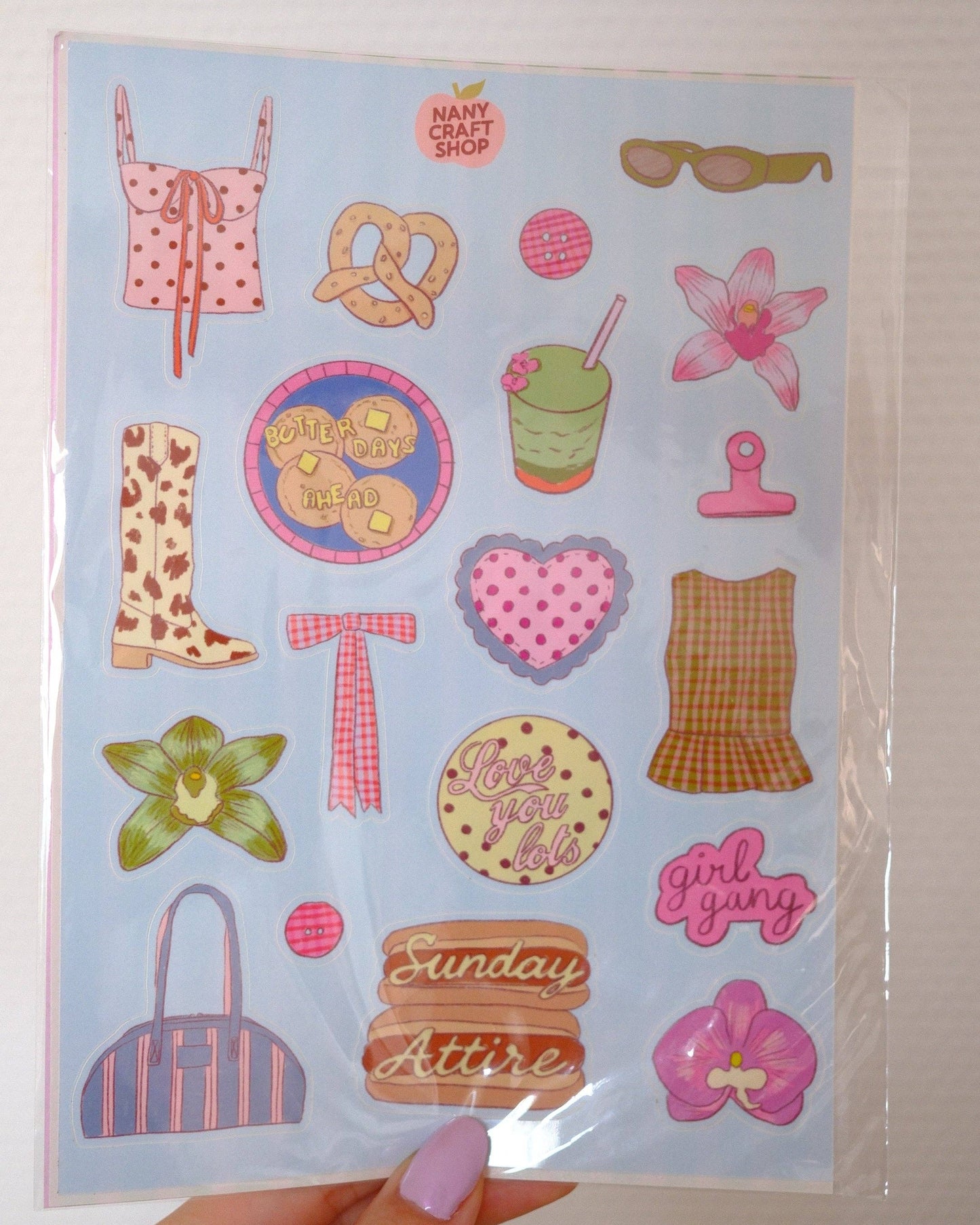 Planche stickers A5 - Cool Girl