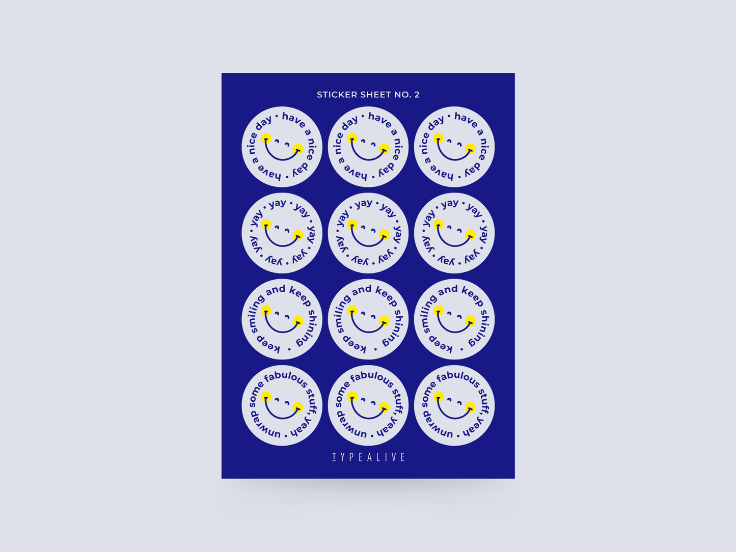 Feuille d'autocollants | Have a nice day