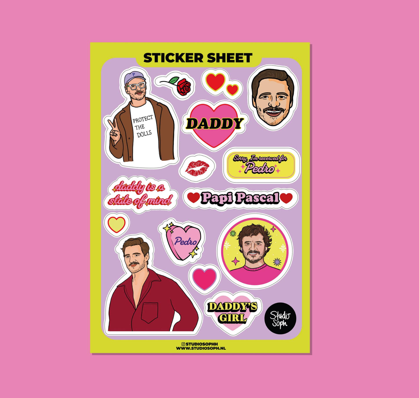 Planche de stickers A5 - Papi Pedro