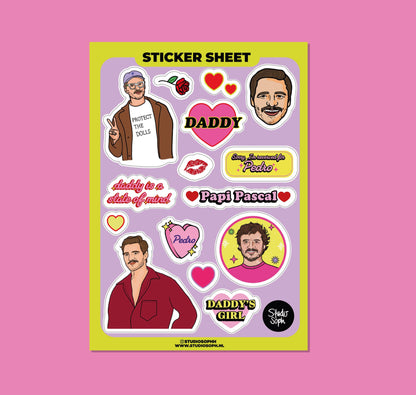 Planche de stickers A5 - Papi Pedro
