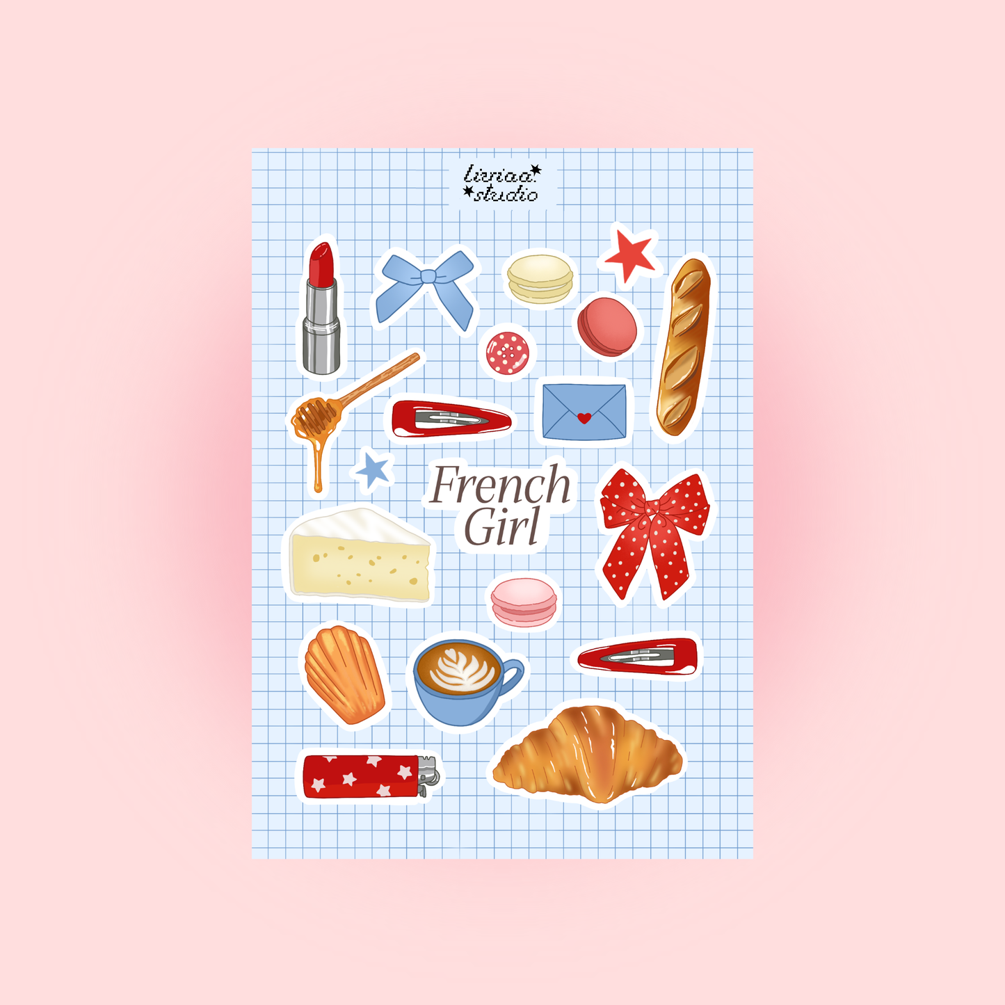 Planche de Stickers French Girl A5