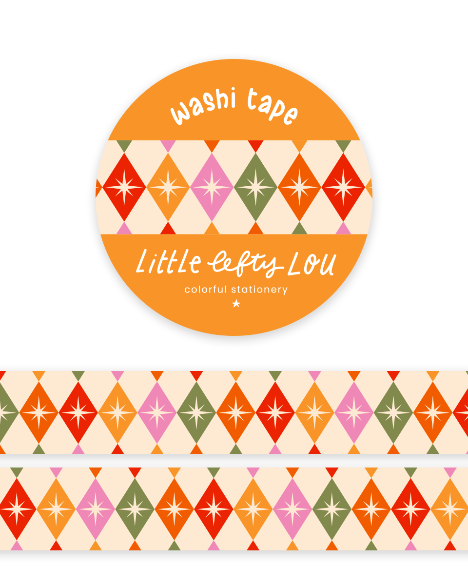 Washi Tape - Arlequin étoilé d'Automne