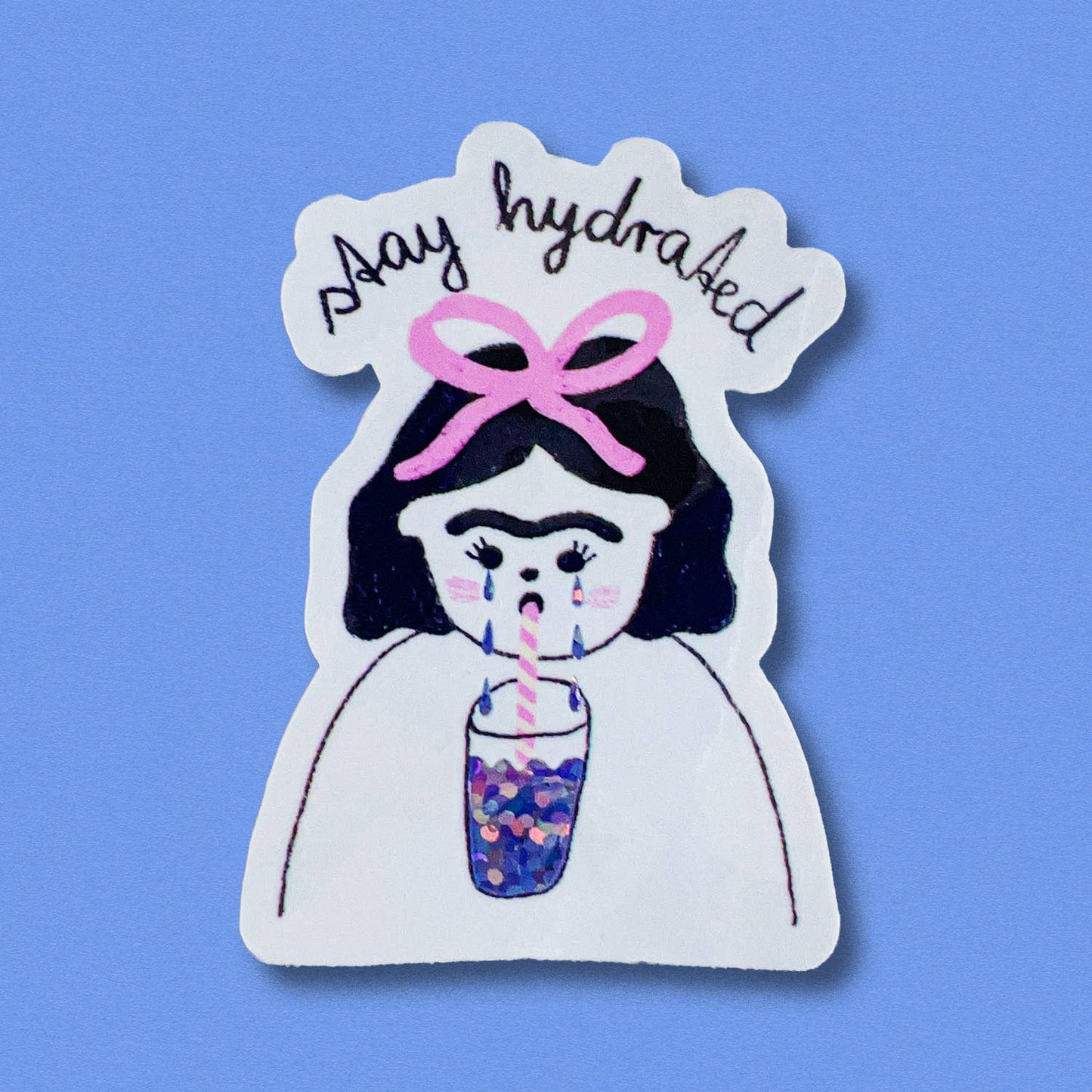 Sticker scintillant Stay Hydrated