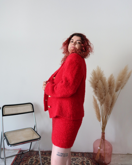 Tailleur jupe rouge | T. M