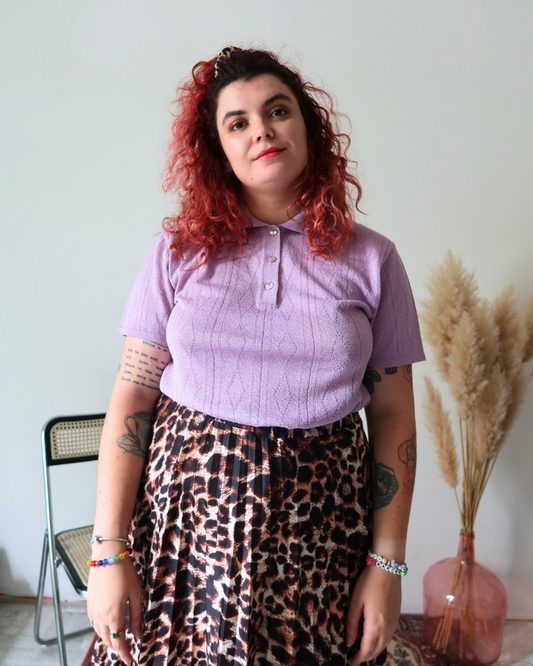 Polo en maille lilas | T. M