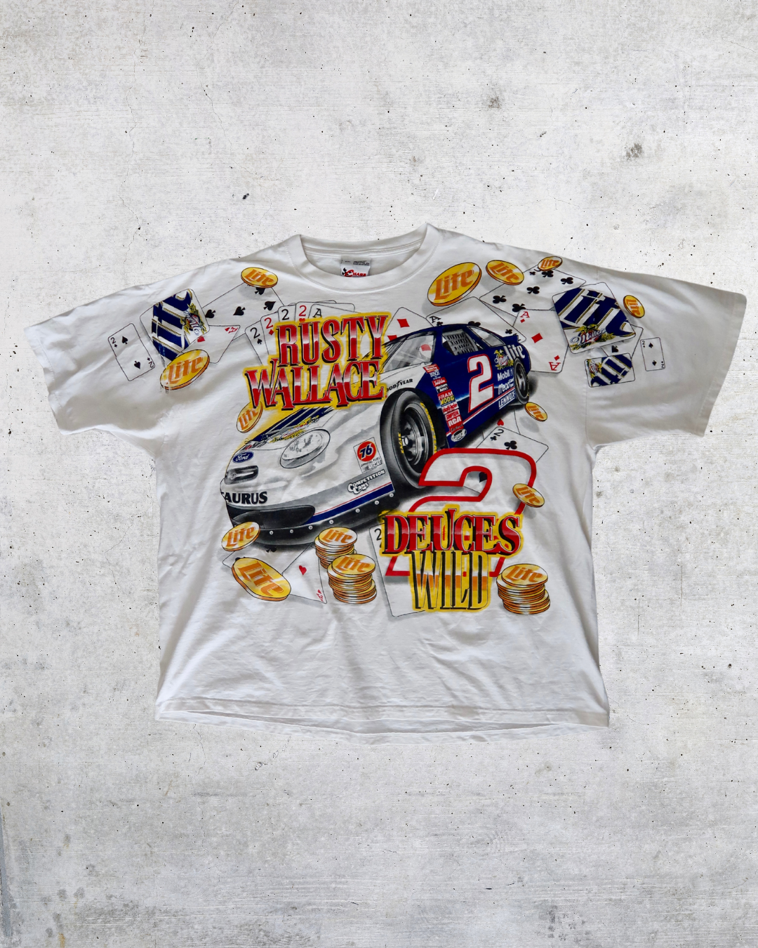 T-shirt Nascar Rusty Wallace, 90s | T. XXL