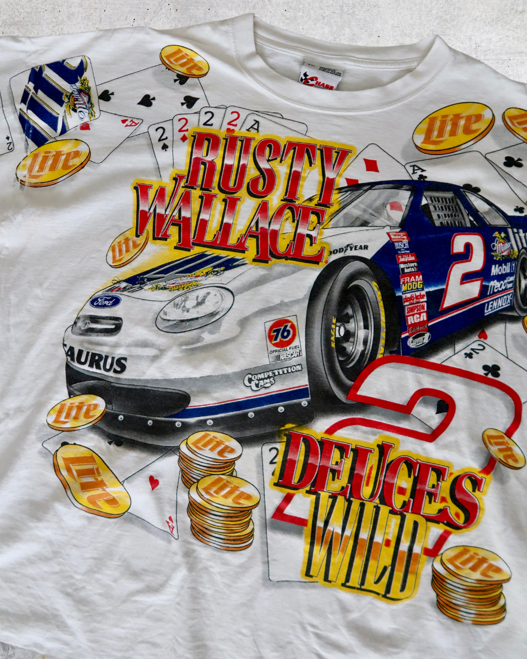 T-shirt Nascar Rusty Wallace, 90s | T. XXL