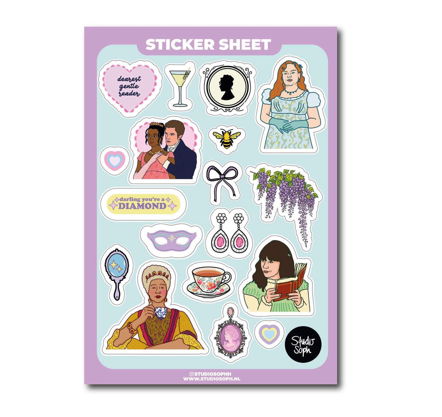 Planche de stickers A5 - Bridgerton