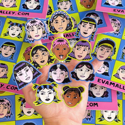 Planche de stickers - Filles (A5)