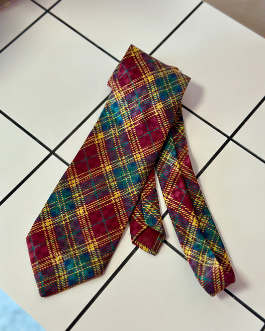 Cravate motif tartan