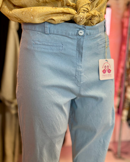 Pantalon bleu ciel à paillettes | T. 34 à 38