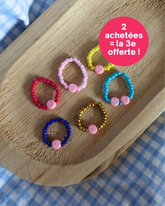 Bague en perles | Initiale