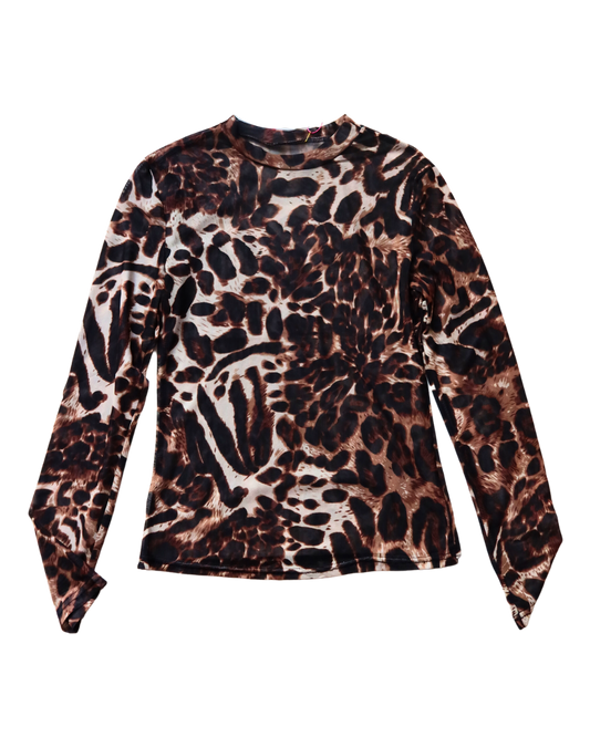 Top en mesh léopard | T. S