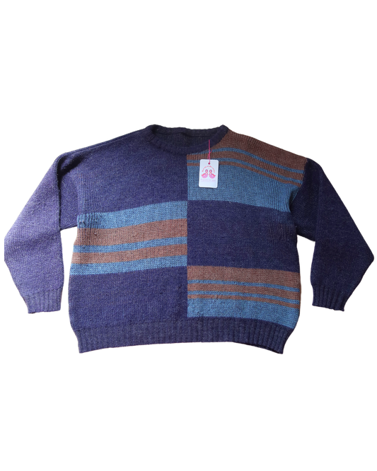 Pull de papy bleu marine | T. XXXL