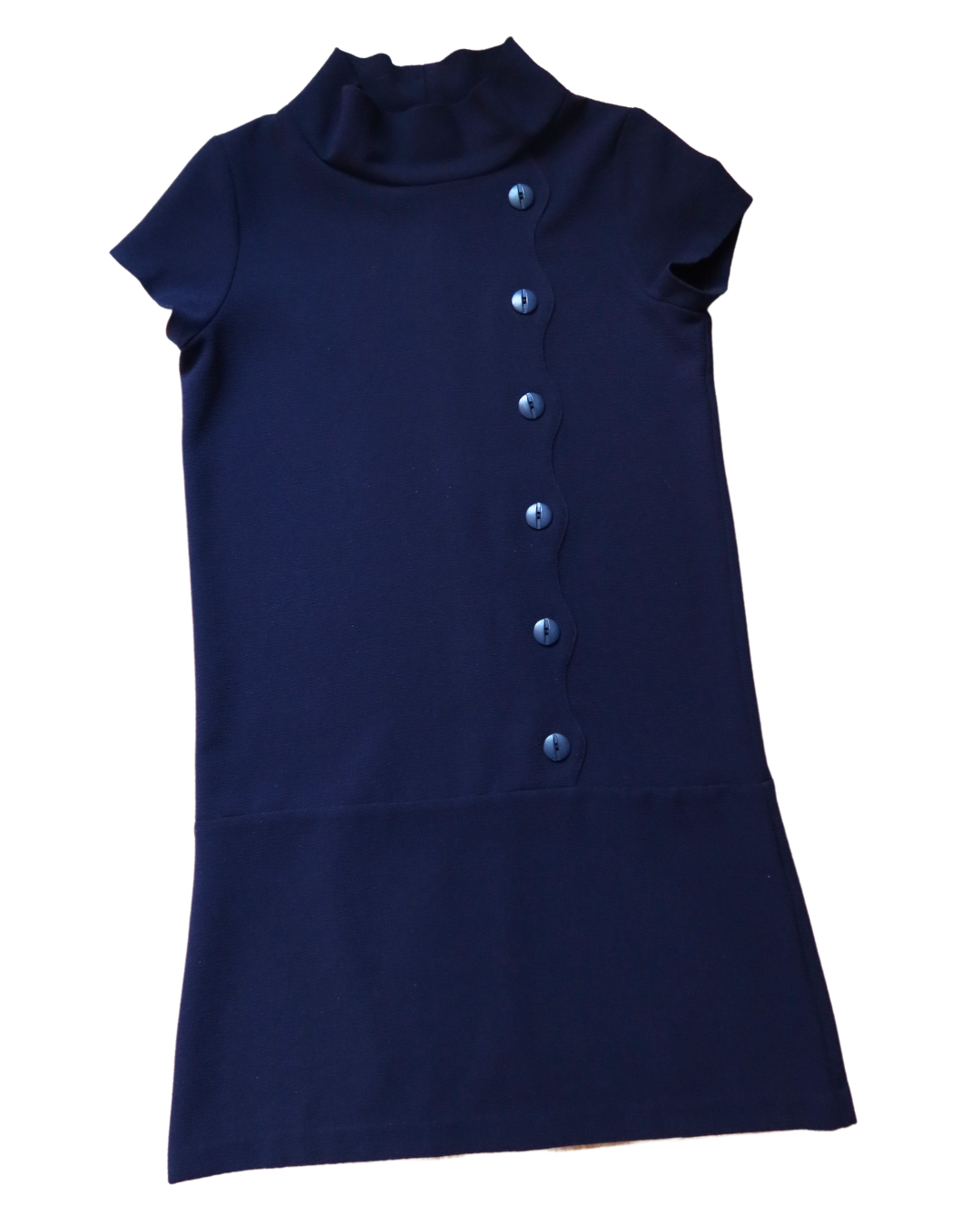 Robe bleu marine à petit col | T. S