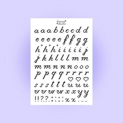 Planche de Stickers Lettres Pixel A5
