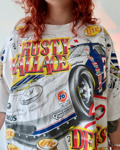 T-shirt Nascar Rusty Wallace, 90s | T. XXL