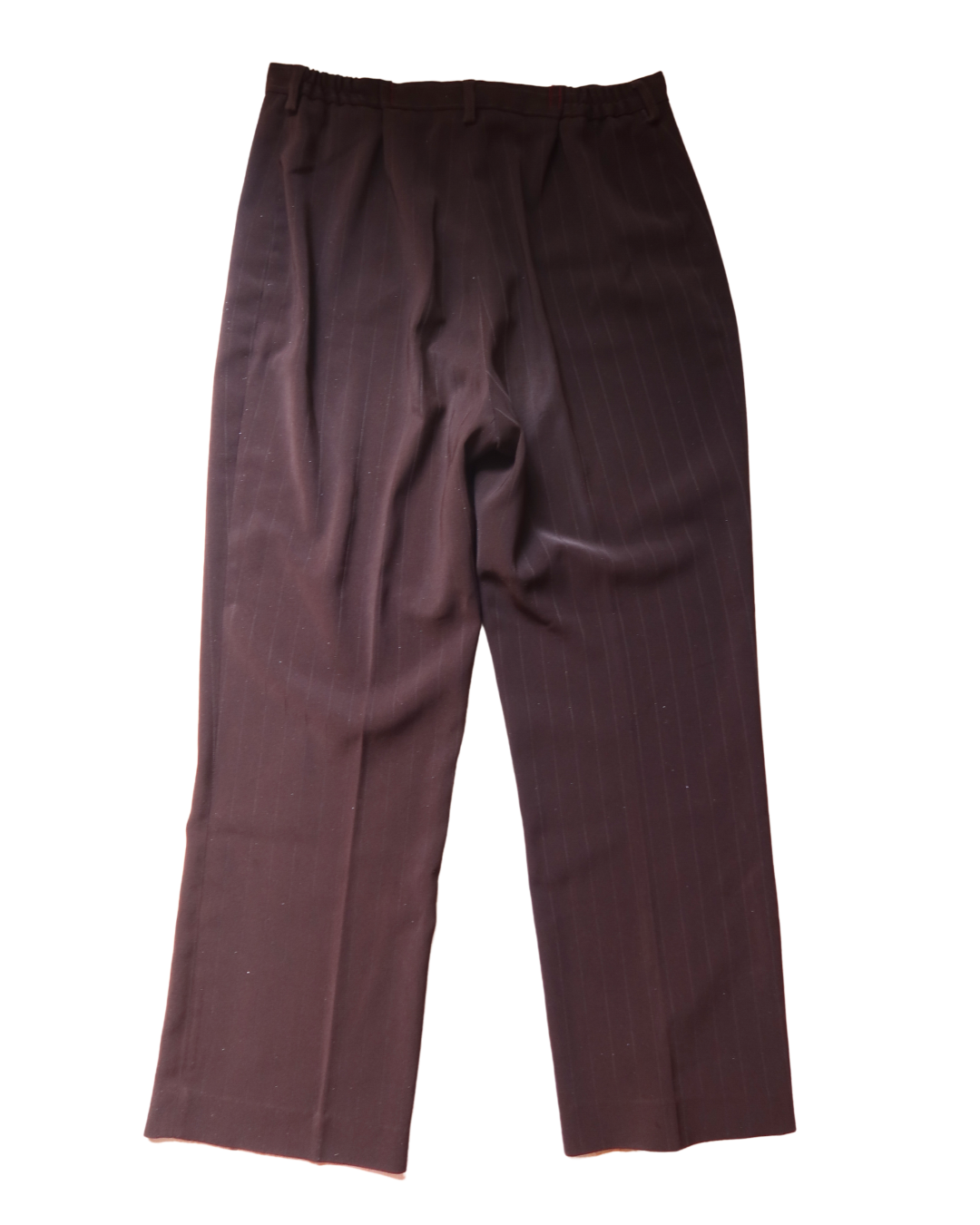 Pantalon marron à fines rayures | T. M