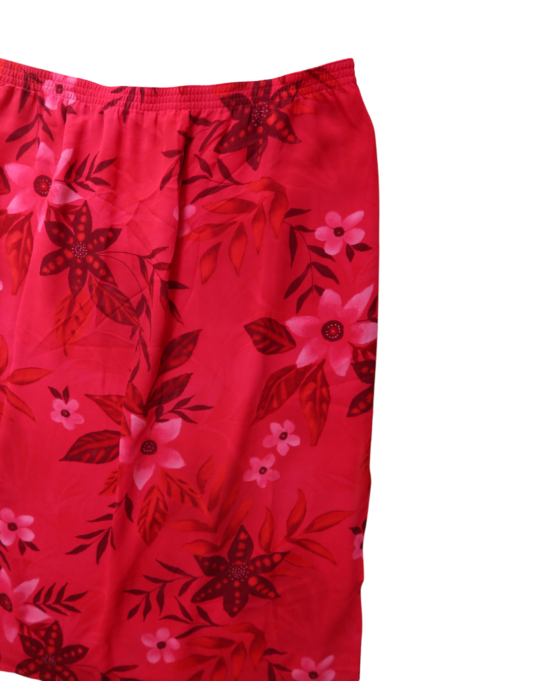 Jupe rouge à fleurs | T. 4XL