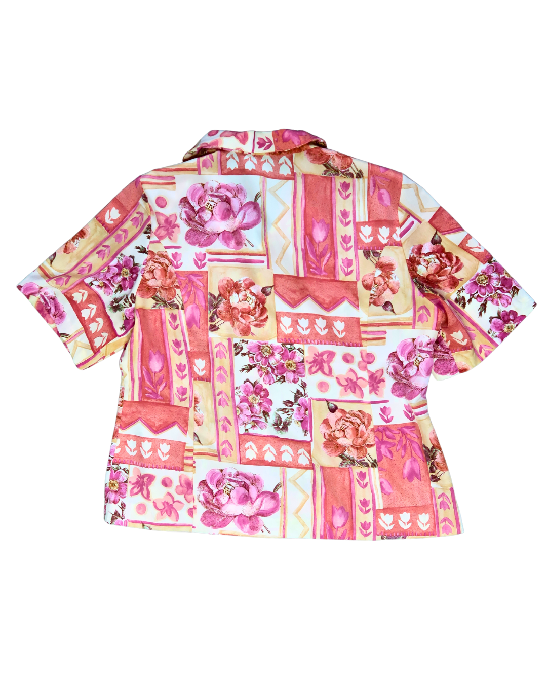 Chemise à fleurs rose | T. M