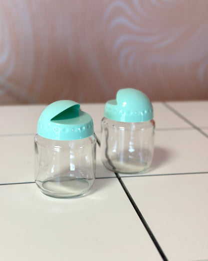 Lot de 2 pots à épices en verre