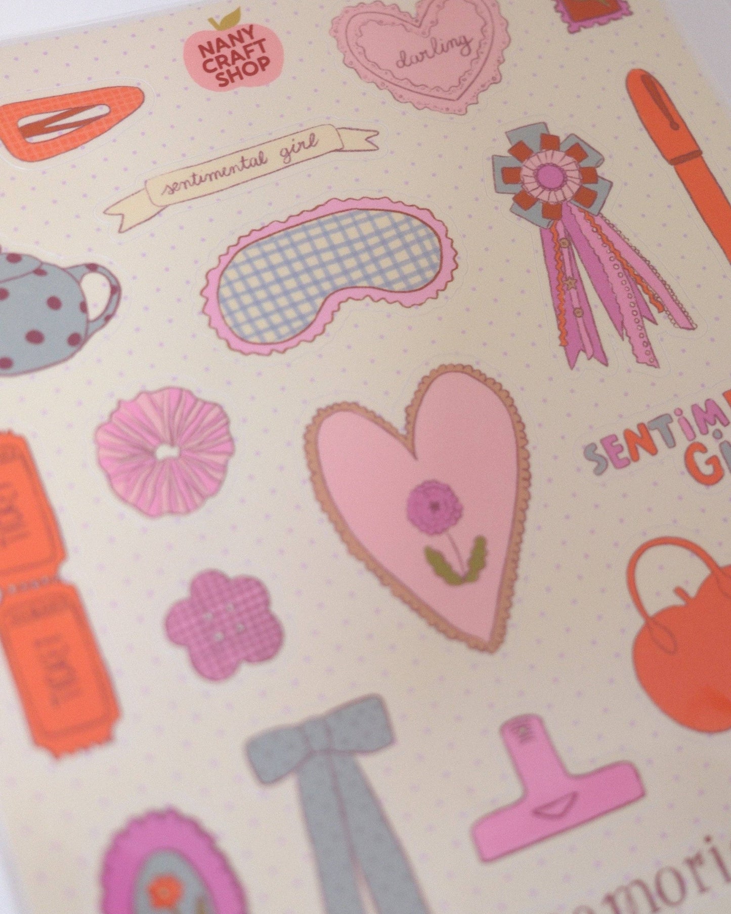 Planche stickers A5 - Sentimental Girl