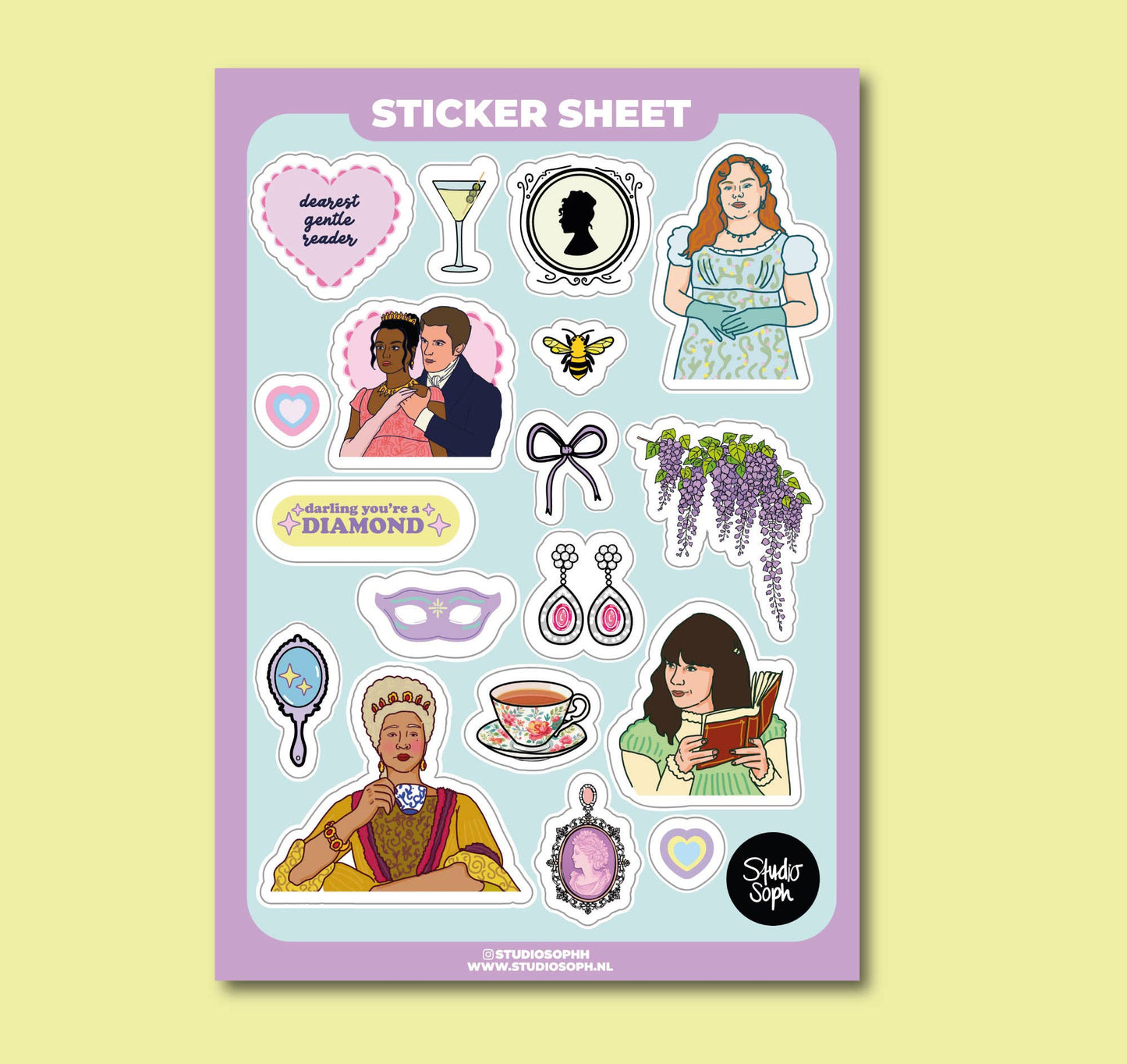 Planche de stickers A5 - Bridgerton