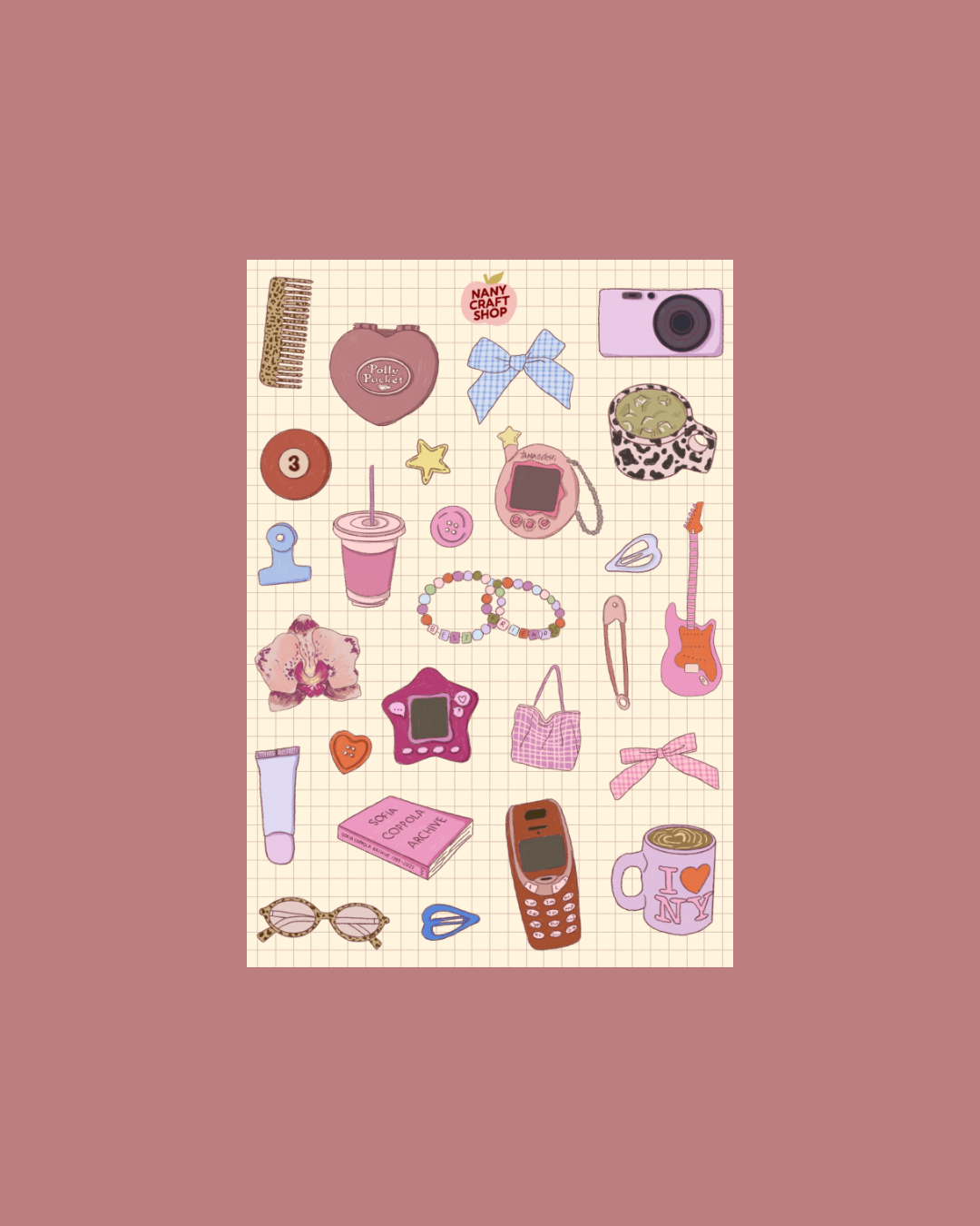 Planche stickers A5 Nostalgie
