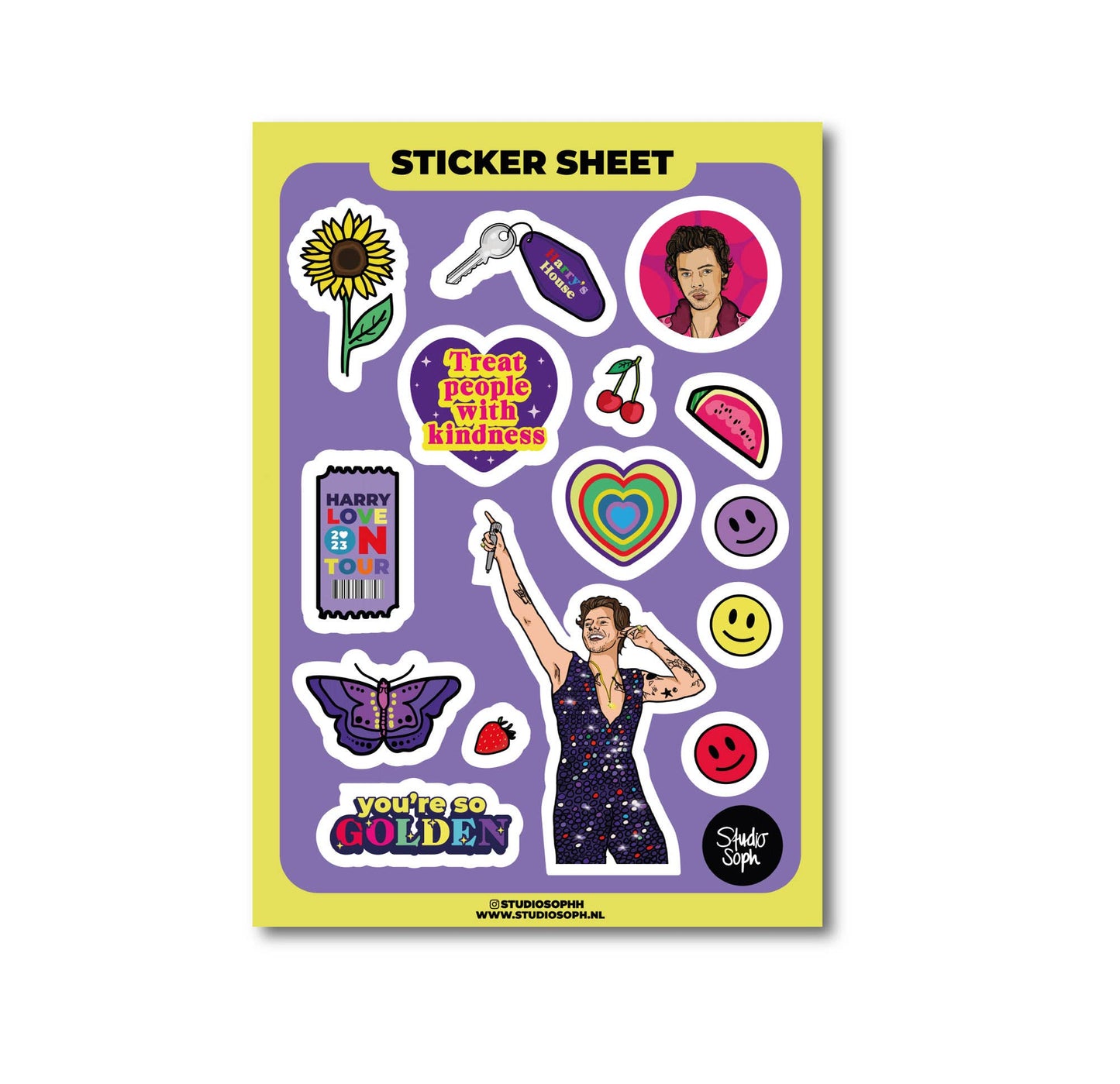 Planche de stickers A5 - Harry Golden