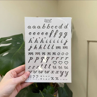 Planche de Stickers Lettres Pixel A5