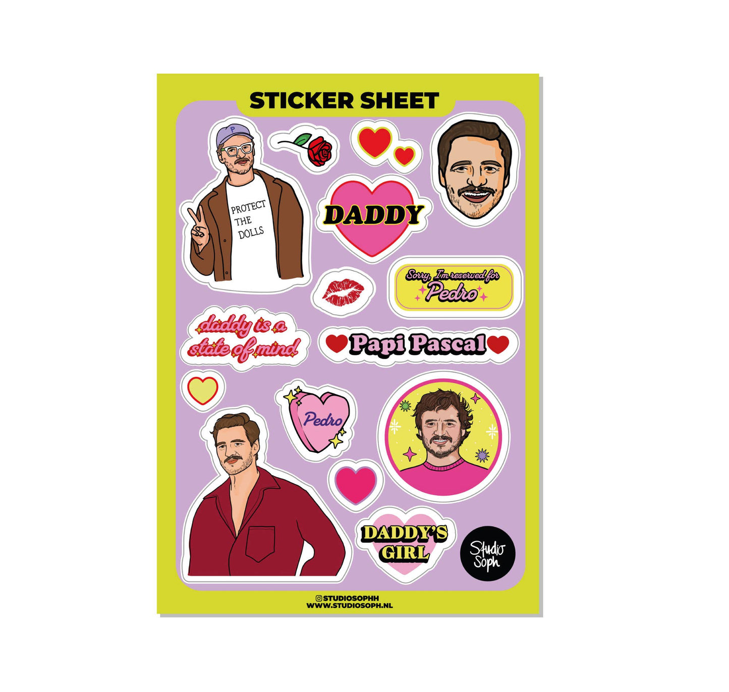 Planche de stickers A5 - Papi Pedro