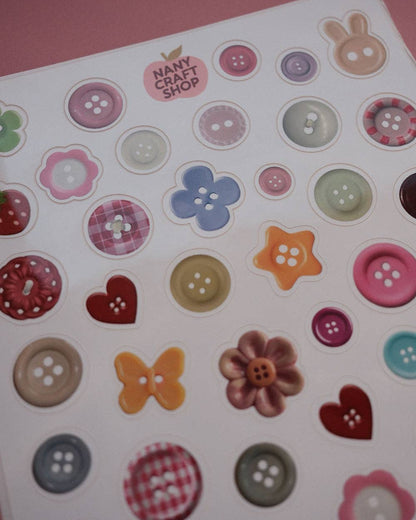 Planche de stickers A5 boutons