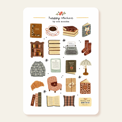 Planche d'autocollants A6 - Coin des bibliophiles